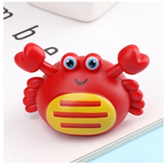 Mainan Anak Mobilan Bentuk Binatang Laut/ Mainan Lucu Tarik Mundur (Pull Back) MURAH Paus Hiu Octopus Kepiting Kura Ikan SEA ANIMALS-Kepiting Merah