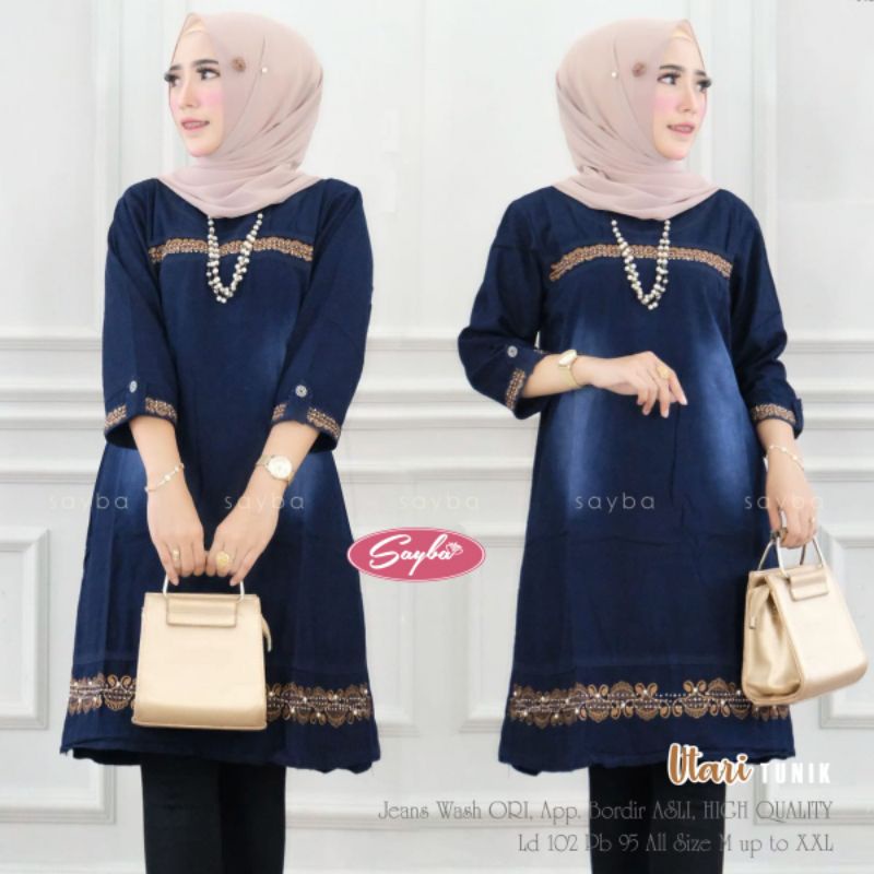UTARI TUNIK [LIMITED STOCK] (TUNIK/TUNIK DENIM/TUNIK WANITA/TUNIK JEANS/SULIS)
