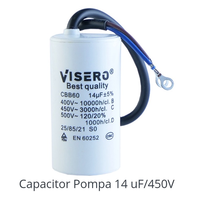 Kapasitor pompa air 14uF visero