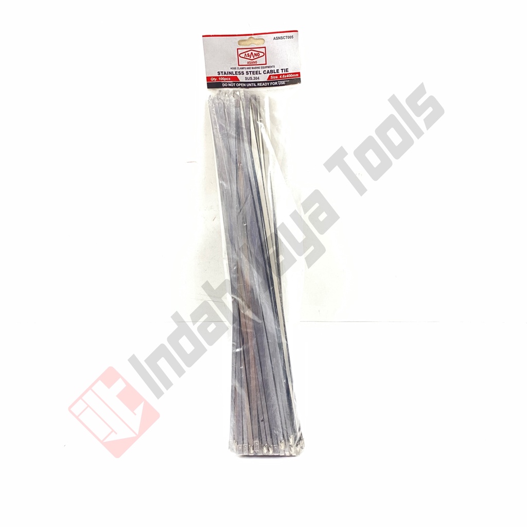 ASANO Cable Ties STAINLESS 4.6 x 150 200 300 360 400 Besi Anti Karat SUS 304 Lakban Knalpot Kabel Tis Tie Tali Ripet