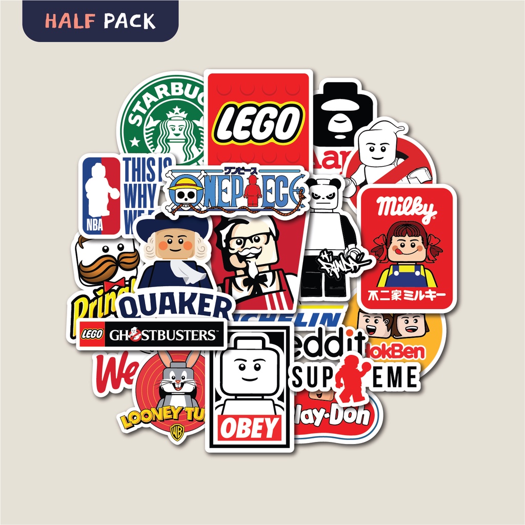 

STICKER PACK LOGO LEGO STICKER TUMBLER STIKER LAPTOP KOPER HELM