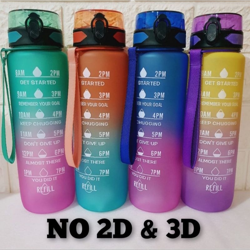 Botol Minum Motivasi ( PASTEL ) Motivational Bottle Water