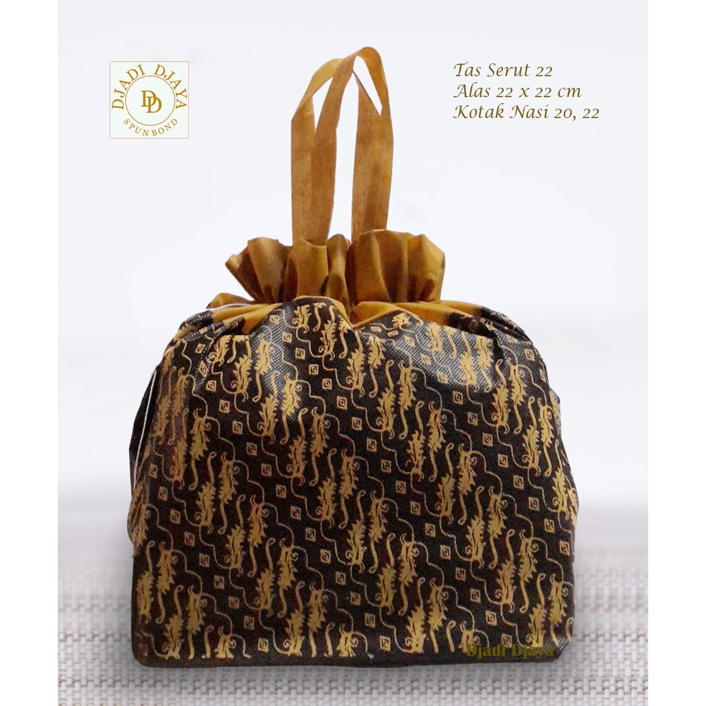 

Tas Hajatan Goodie Bag Serut 22 Batik Liris Mocca Hitam