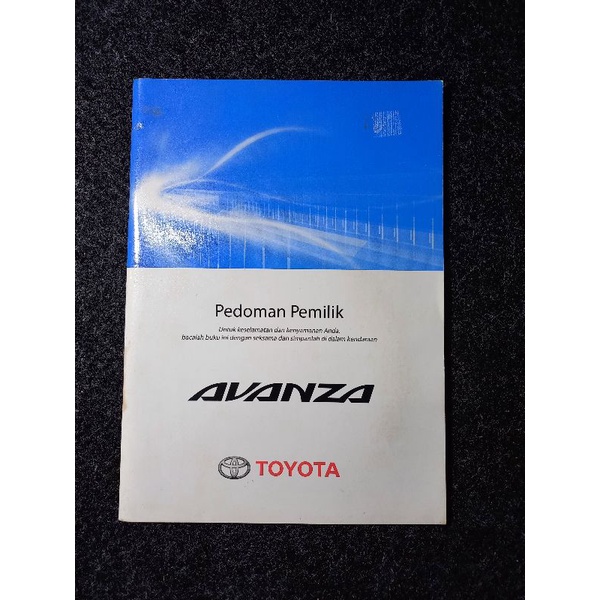 manual book / buku pedoman pemilik / buku manual toyota all new avanza model barong