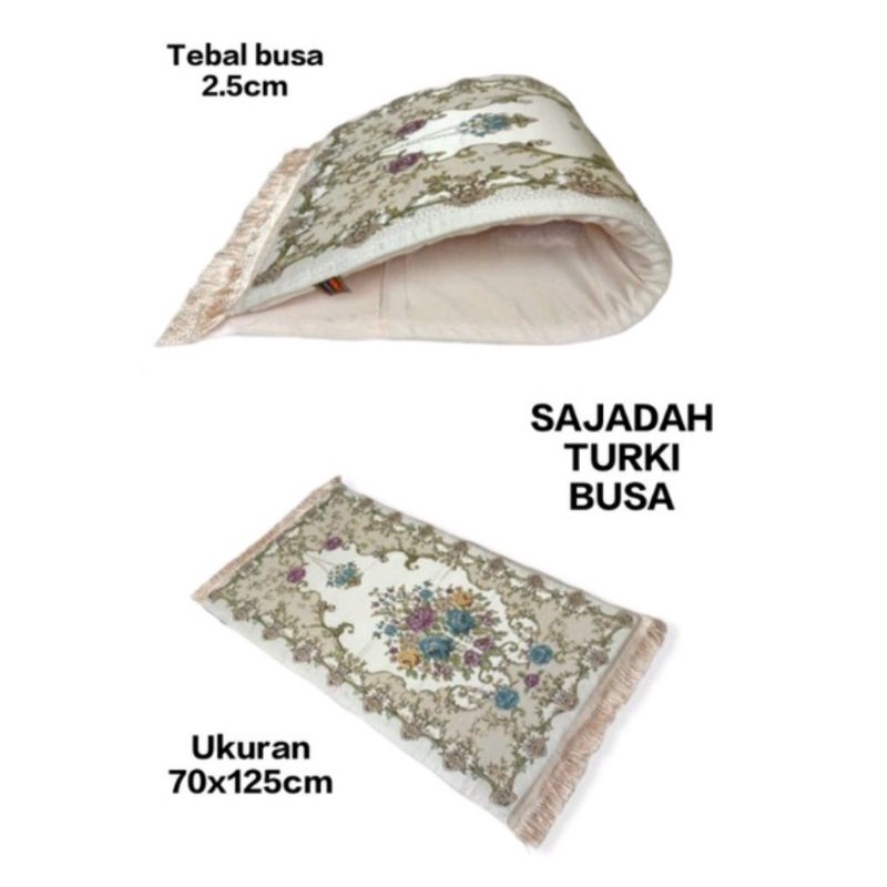 Sajadah Tebal Turki Ful Bordir Super Premium