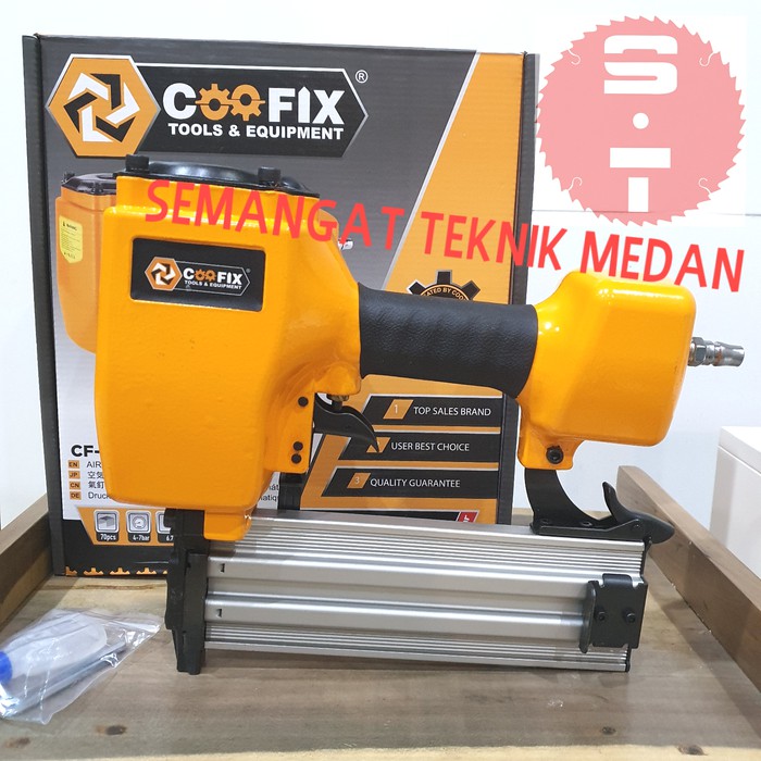 AIR NAILER GUN STAPLES ANGIN PNEUMATIC TEMBOK ST64 ST 64 50mm COOFIX