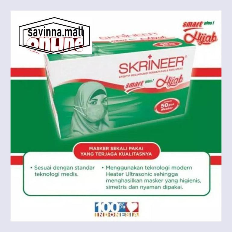 Savess74 Masker Hijab Motif Skinner Isi 50Bh. Edssav