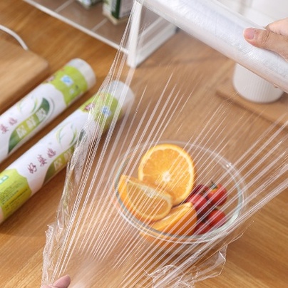 PLASTIK WRAPPING MAKANAN 30CM ROLL / CLING WRAP PLASTIK WRAPING / PEMBUNGKUS MAKANANAN REPING/ WRAPPING FOOD FRESH