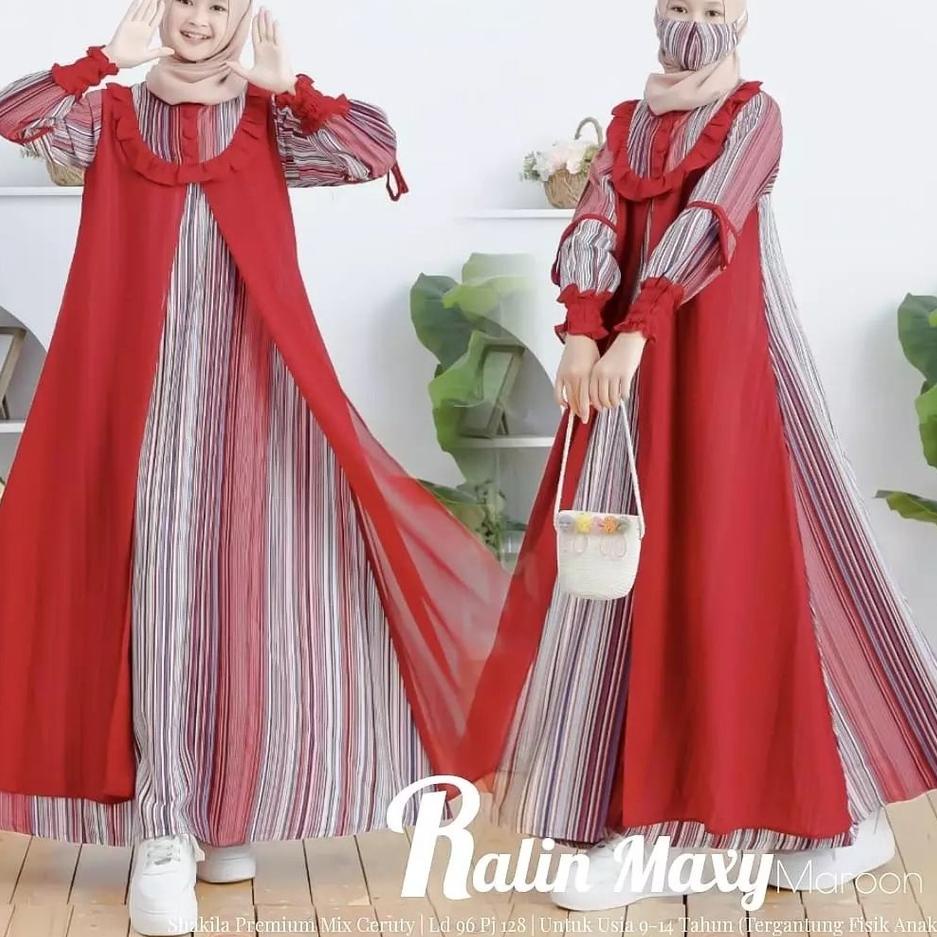 Hanya disini--Ralin Maxy Gamis Anak Remaja Tanggung Premium Bahan Shakilla IMPORT