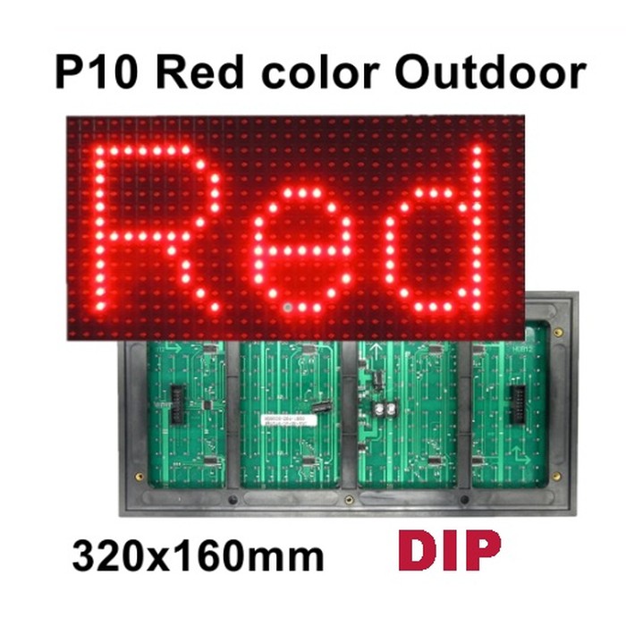 LED Modul DIP P10 Running Text Panel P10 FULL Outdoor Red Merah