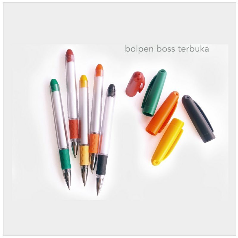 

Balpoin Bolpen Boss Jel pena pulpen promosi ball point Stiker tinta Gell Insert Paper Pen