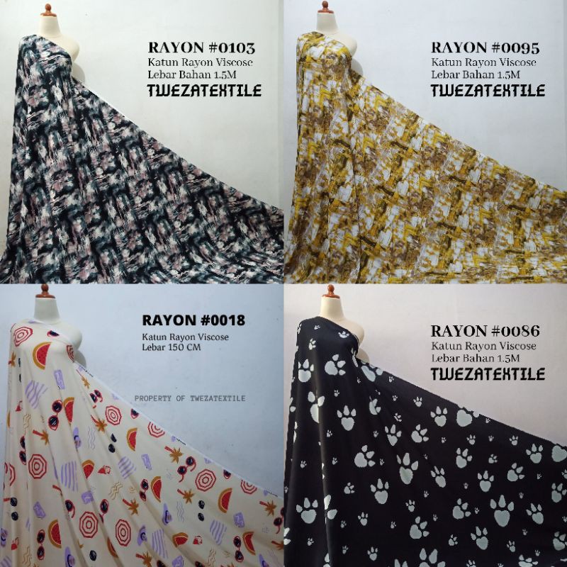 Kain Katun Rayon Motif Viscose Premium Uniqlo Bahan Pajamas Daily Harga 0 5 Meter Shopee Indonesia