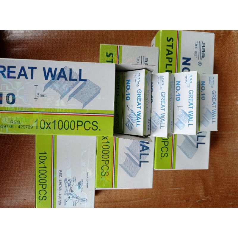 Isi Staples Stapler Kecil no 10 Great Wall Yoeker Voxy Murah /refil staples jeglokan