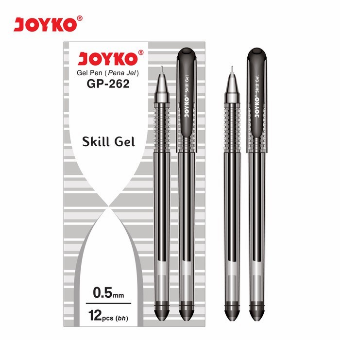 

[1 LSN / 12 PCS] Gel Pen Pulpen Pena Joyko GP-262 Skill Gel 0.5 mm