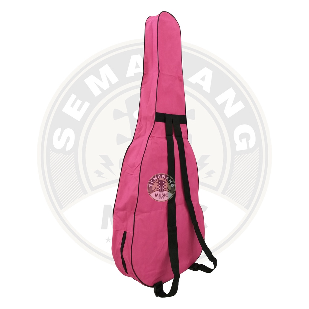 Tas Gitar Akustik Pink / Softcase Gitar Akustik Pink Bahan Kuat