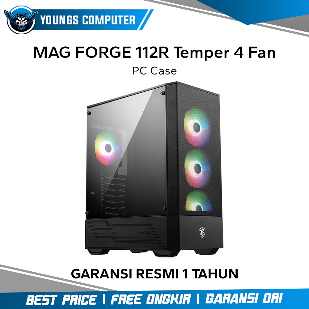 MSI Gaming CPU Case MAG Forge 112R ARGB - Tempered Glass Chassis