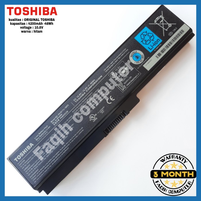 L745 L740 L735 Baterai Toshiba Satellite L730 Pa3817