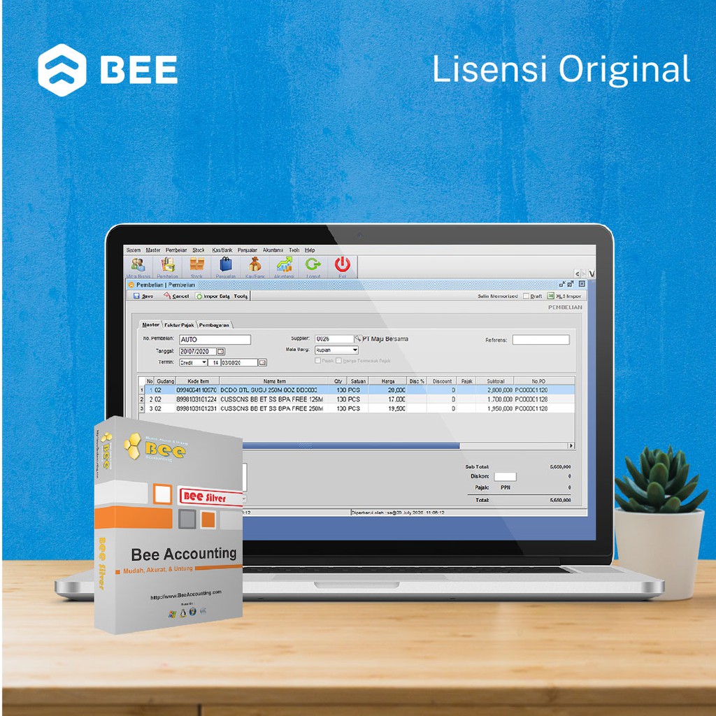 Beeaccounting Software Akuntansi & Kasir : Bee Accounting Silver - Ritel Distributor