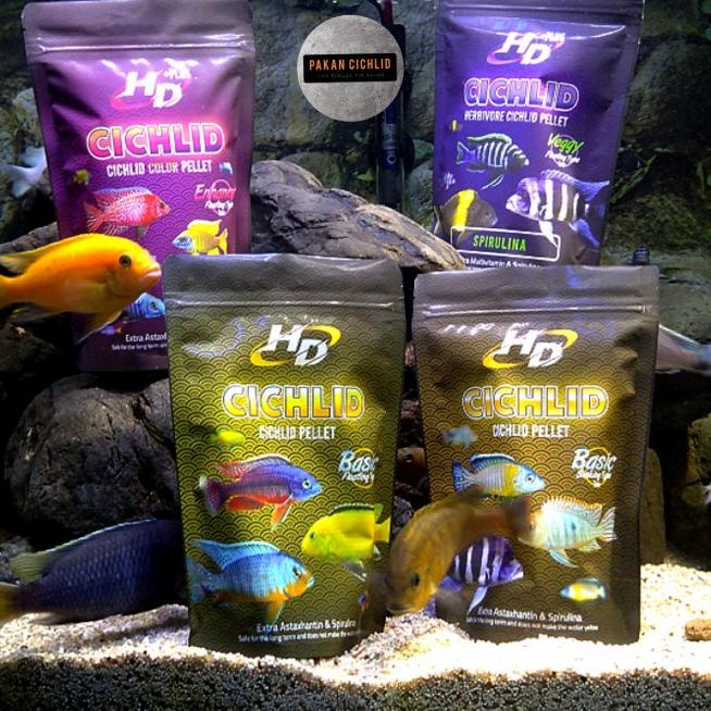 [PAKAN CICHLID] Pelet Ikan HD CICHLID sinking (tenggelam) 250 gr