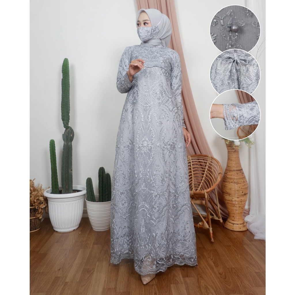 gamis ratu tile /gamis kebaya/kebaya modern/kebaya pesta/pakaian wanita/gamis pesta /bayar bisa cod by galery sabeena