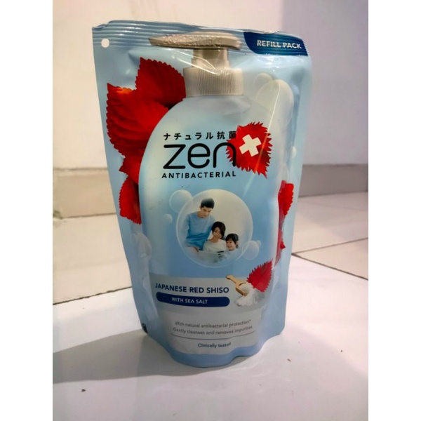 Zen AntiBacterial Body Wash sabun Mandi Cair Reffil 450 Ml