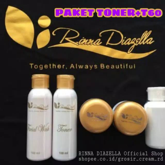 Cream RD PAKET TONER+T60 Rinna Diazella Glow