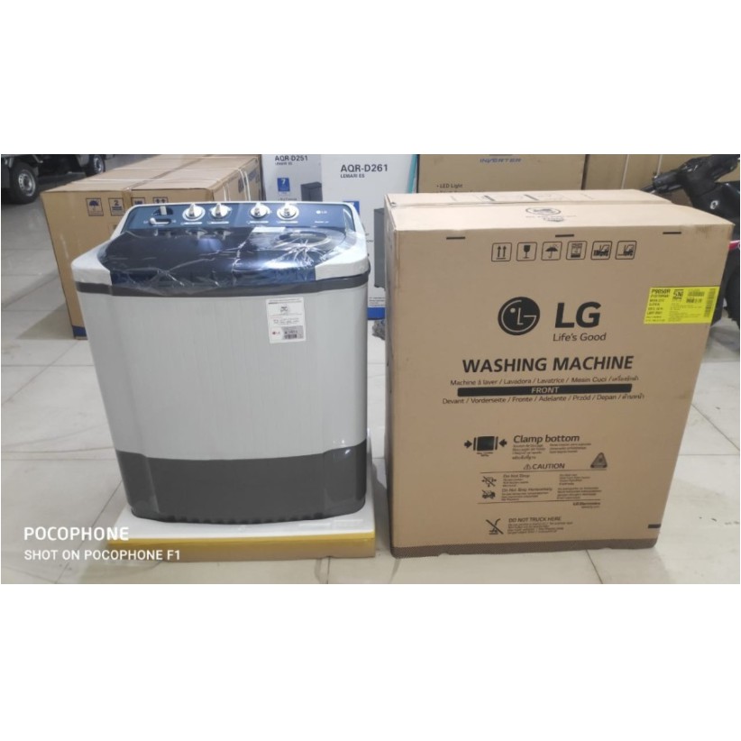 LG Mesin Cuci 2 Tabung 9Kg P9050R Rollet Pulsator P9050 Twin Tube 9 KG