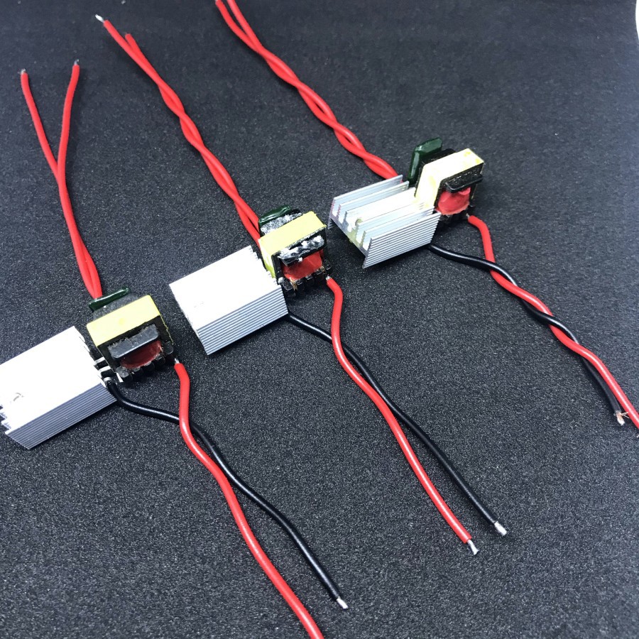 Joule thief mini inverter + pendingin mampu menyalakan lampu 3-15watt serta lampu berdriver