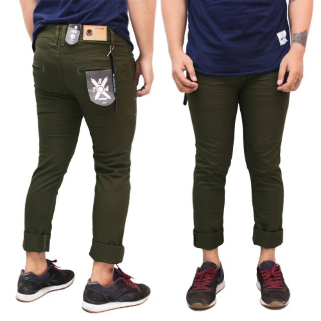 AIRBLACK DENIM TERLARIS / 784 VICTORY Celana chino pria panjang skinny semi slimfit cowo / cowok /