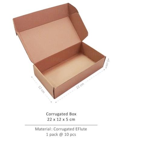 

➦ [Digipack] Brown Corrugated Box ID: 22 x 12 x 5 | Kotak | Kardus ✬