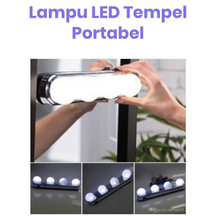 FREE 3 PCS LAMPU LED TEMPEL PORTABEL make up selfie beauty 7000K