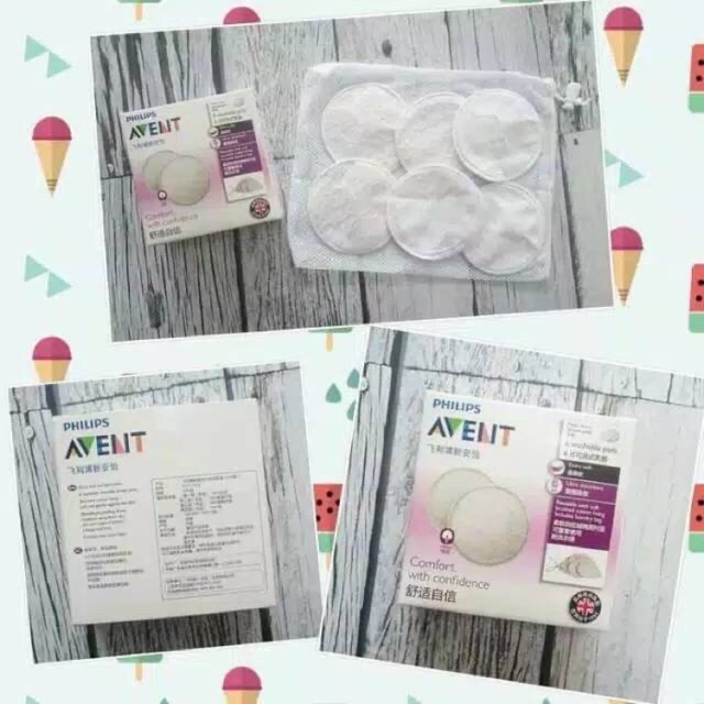 3 pasang Washable Breast Pad Avent