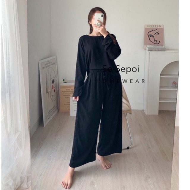 Long Sleeves Stormi Set - Set kulot - Set Lengan Panjang - Baju tidur - Baju Muslim - Baju Adem Tangan Panjang