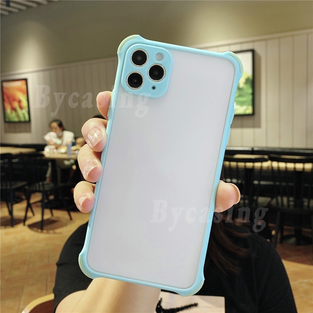 Macaron Color Casing Xiaomi Poco X3 NFC Redmi 9T 9A 9C Note 9S Note 9 Pro Note 8 Pro Note 7 Mi 10T Pro Shockproof Bumper Matte Translucent Matte Phone Case BY