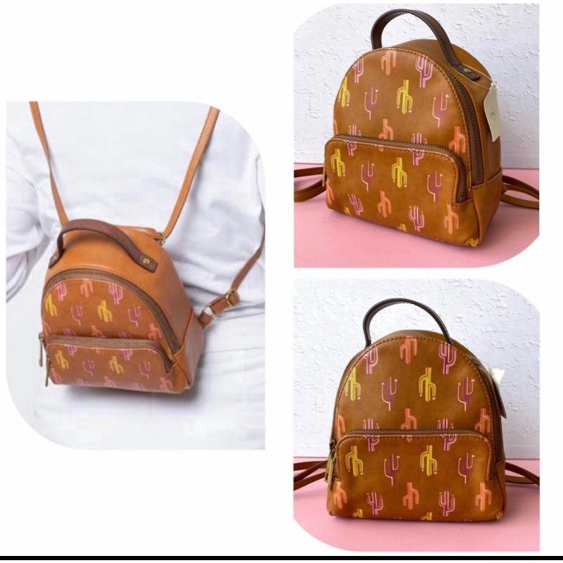 tas fossil felicity mini backpack tan
