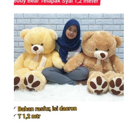 (NEW STOCK) Boneka Tedy Bear Jumbo Syal Telapak 1,2 meter