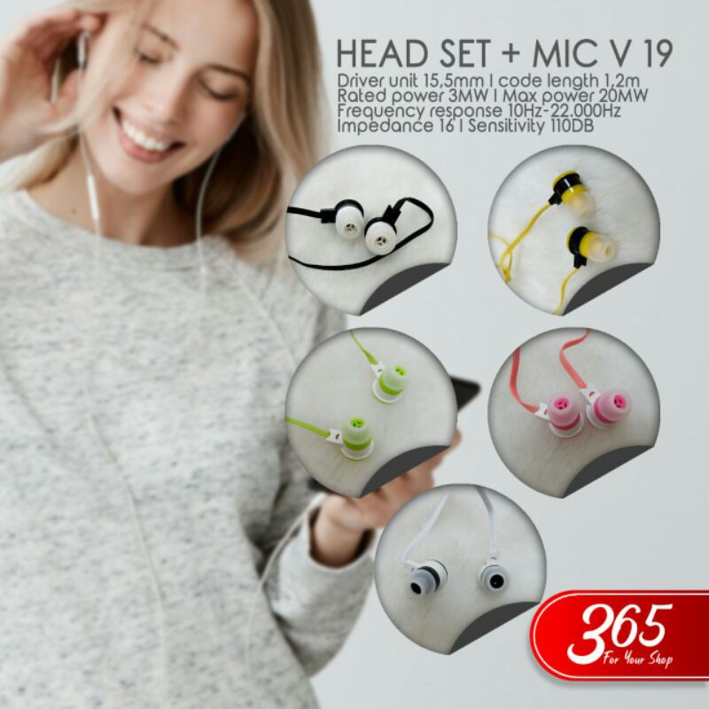 HEAD SET + MIC V 19