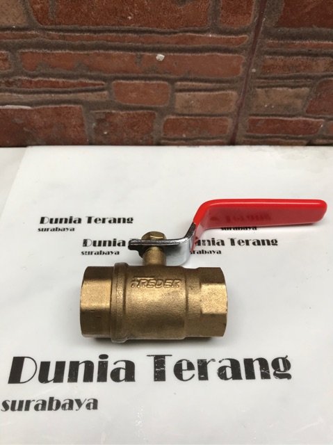 Ball Valve Kuningan FREDER uk 3/4 inci - Stop Kran Bola Brass ( 0.75in 0.75 in 3/4&quot; 3/4in )