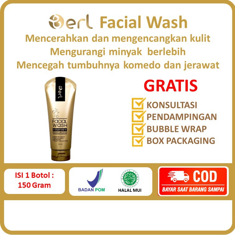 Satuan Facial Wash B Erl Cosmetics Intense Lightening Mousturizing Berlcosmetics Berl Cosmetics