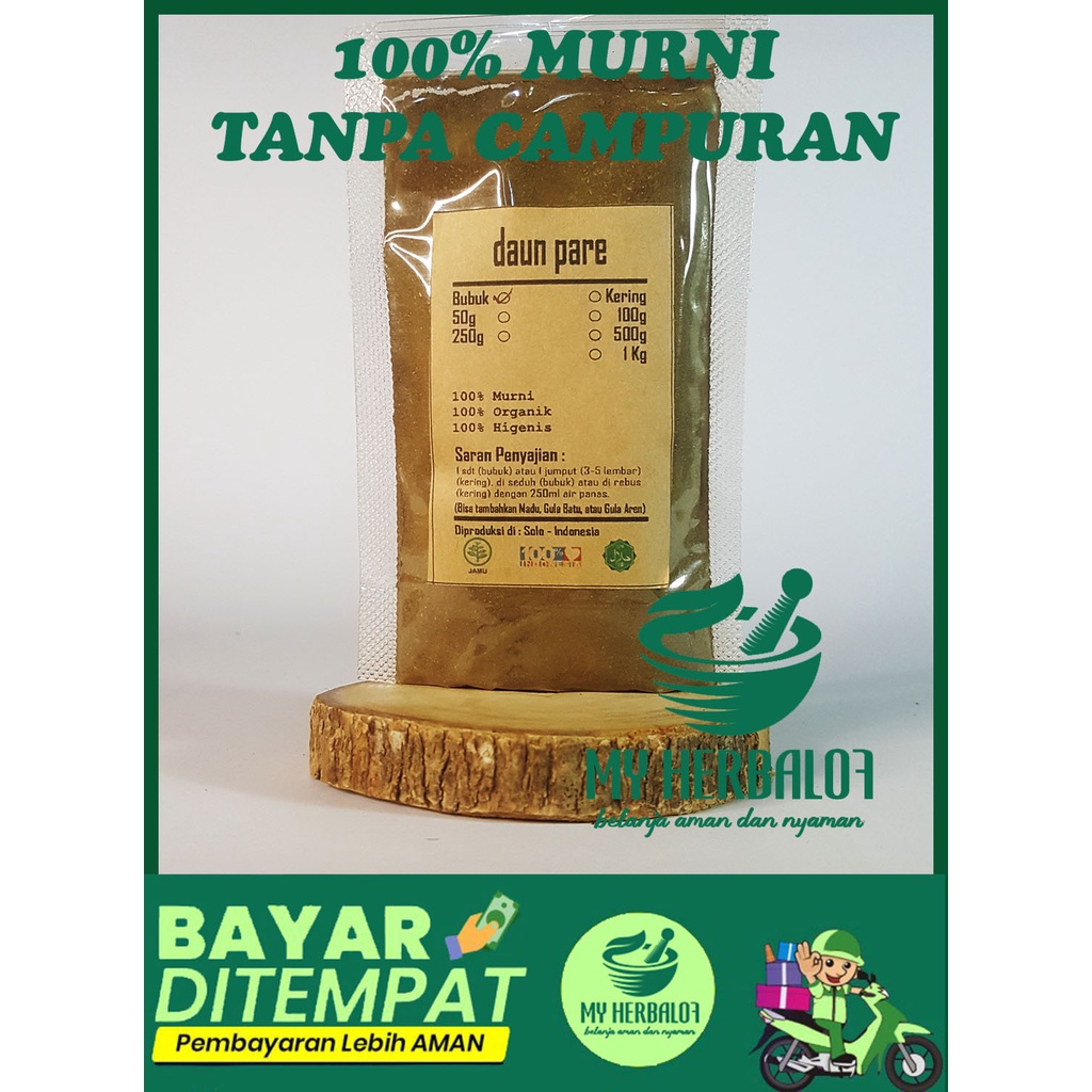 

Herbal Daun Pare Bubuk / Momordica Charantia / Bubuk Halus / Murni Tanpa Campuran