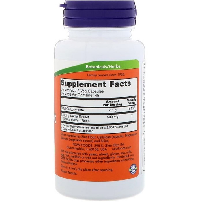 Now Food Stinging Nettle Root 250 mg (90 Veg) Now Nettle Root Prostat
