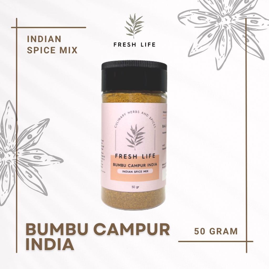 

Bumbu Campur India (Indian Spice Mix) Fresh Life 50 gr