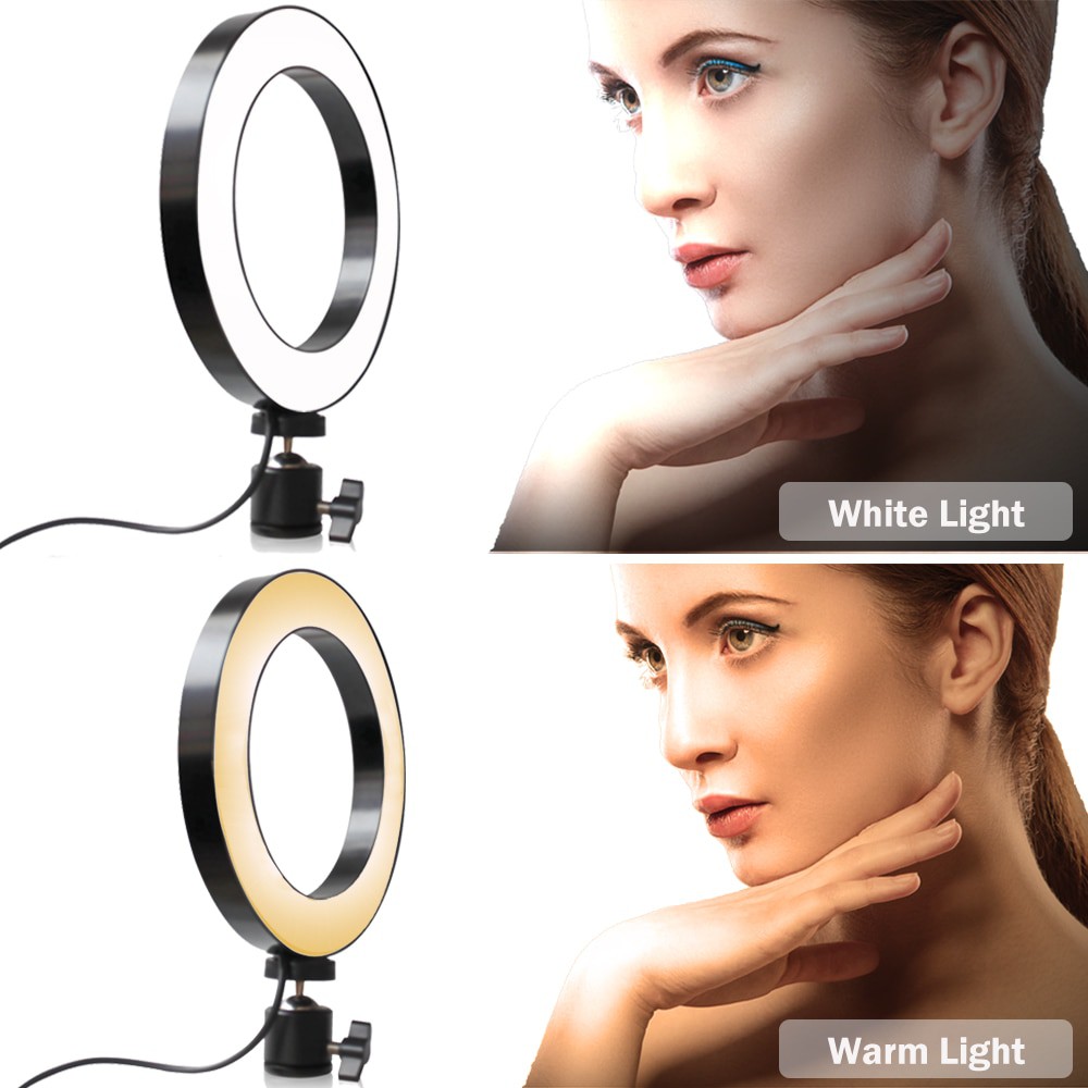 Lampu Ring Light LED Selfie LED 10 Inch 26cm Smartphone Holder + Mini Tripod + Monopod 120cm