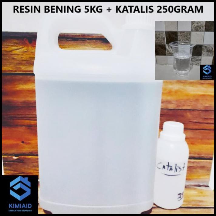 Resin Bening 108 5Kg + Katalis 250 Gram - Yukalac Shcp Resin Perahu
