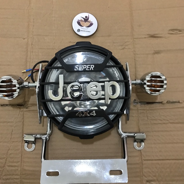 Lampu jeep variasi vixion plus breket plus lampu sen