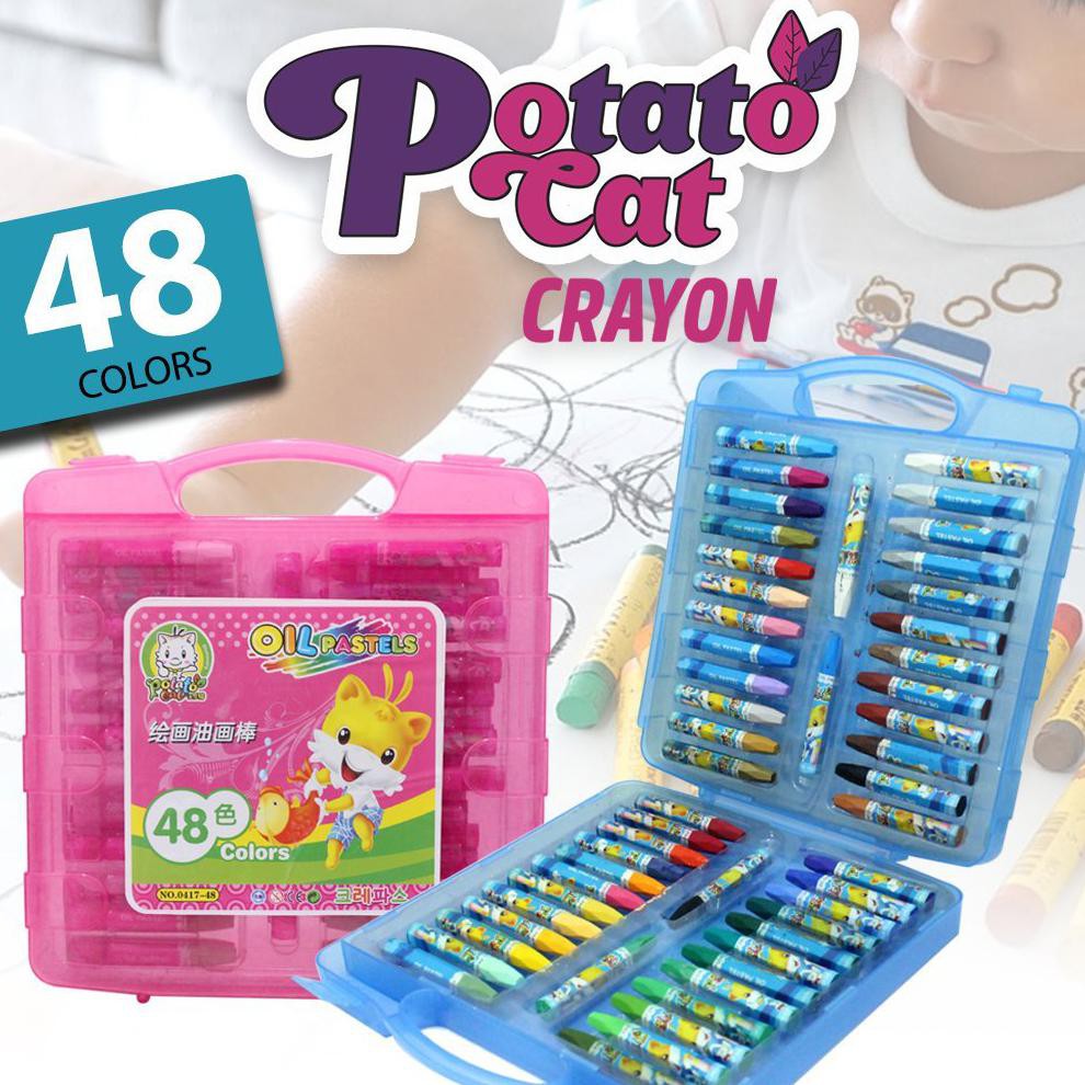 

Crayon set 48 warna POTATO CAT