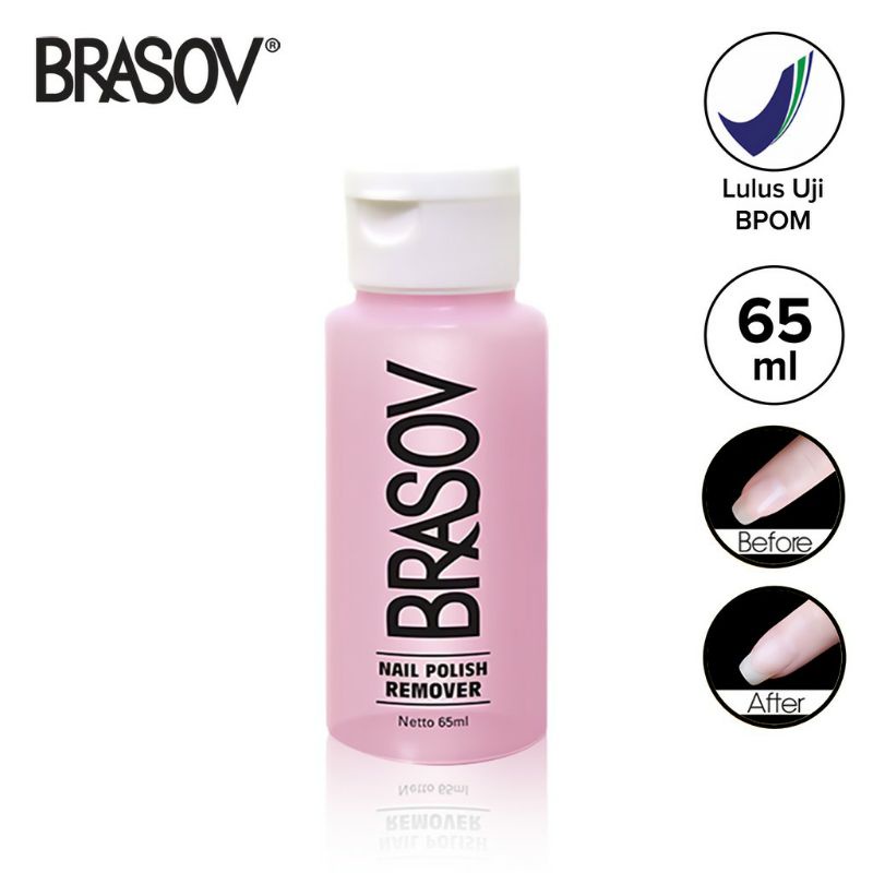 BRASOV Pembersih Cat Kuku 65 ML Penghapus Kutek Nail Polish Remover