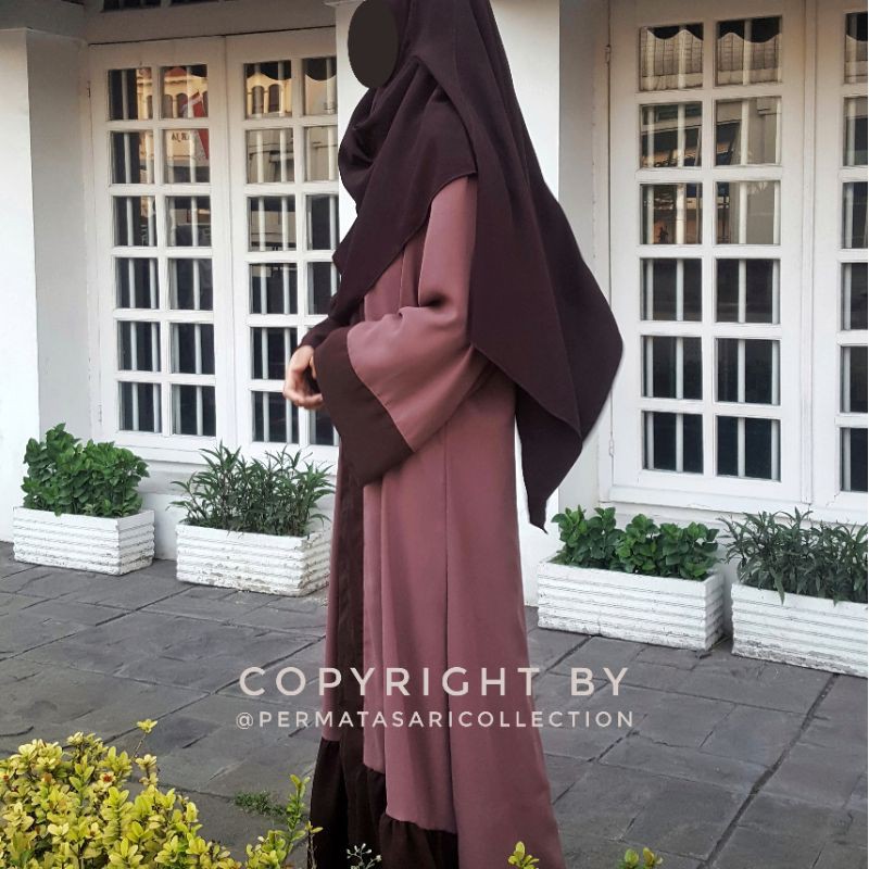 Abaya Khadijah Gamis Muslim Jubah Arab Panjang Bahan MTA Premium Busui Friendly Reseleting Dress ORI