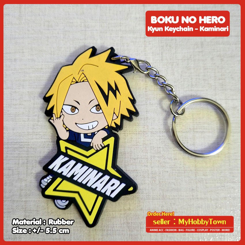 Gantungan Kunci Karet Anime Boku no Hero Academia Kaminari Denki Kyun