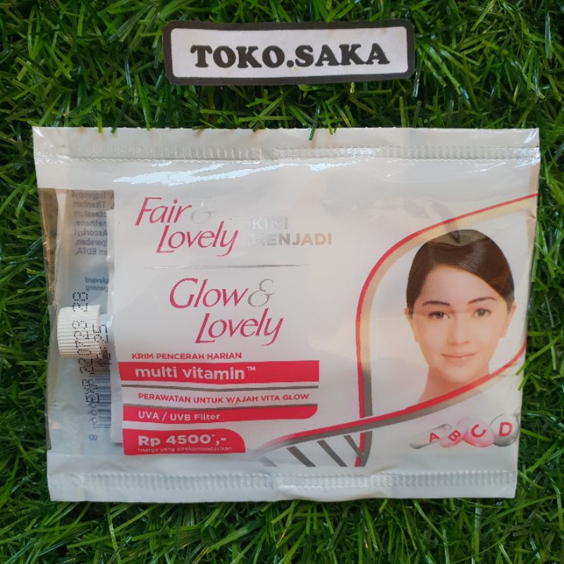 Cream Fair & Lovely Sachet - Glow & Lovely Foam Sachet Eceran